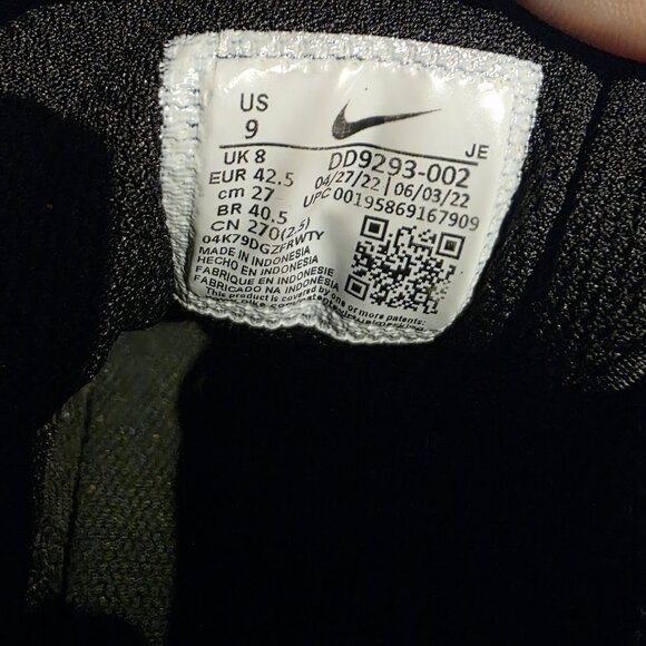 Mens Size 9 - Nike Men's Downshifter 12 Black/Dark Grey Running Shoes DD9293-002 - Picture 9 of 9